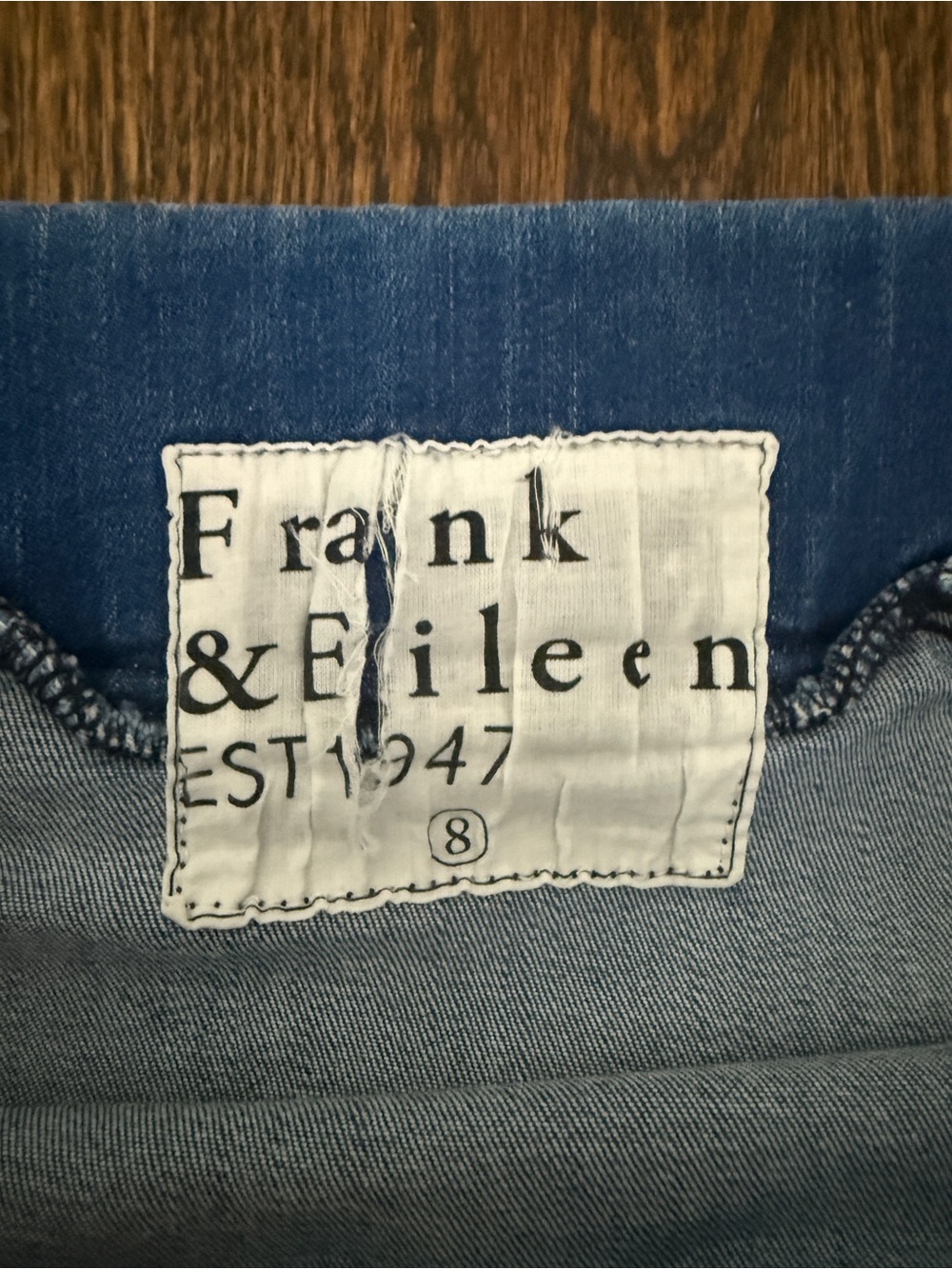 FRANK & EILEEN Donegal Unforgettable Denim Jean Skirt 1977 Medium Wash Grinding - Picture 4 of 6